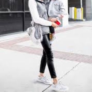 Adidas faux leather leggings